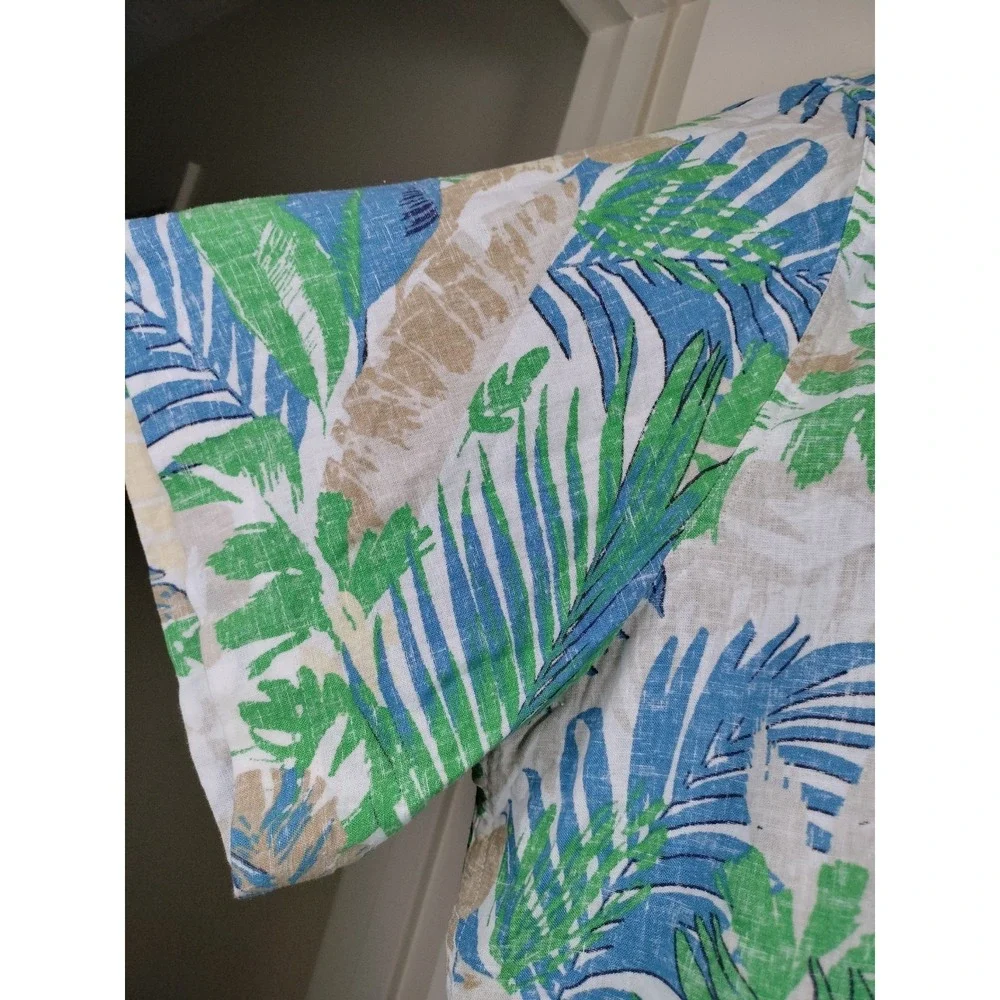 NWT Southern Tide Paradise Palms Linen Blend Sport Shirt XXL Tropical Vacation - Picture 11 of 14